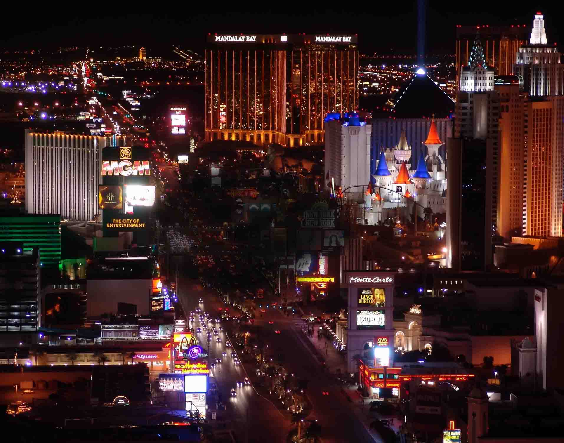 The Las Vegas Strip at night